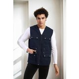 Dewberry 94105 Multi-Pocket Mens Vest-NAVY Cene