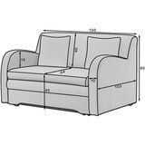 ELTAP Zelena baršunasti sklopiva sofa 130 cm Ario – | shoptok.hr