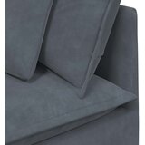  Modularna sofa s podnožjem i jastucima, baršunasta tamno siva | shoptok.hr