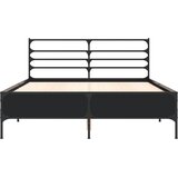  Okvir za krevet crni 120x190 cm konstruirano drvo i metal | shoptok.hr