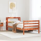 Maison Chic Posteljni okvir - Enojna postelja - Postelja za odrasle brez vzmetnice voščeno rjav 75x190 cm borovina-J13475, (21764694) | Shoptok.si