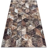 RugsX Preproge Preproga PATCHWORK 21715 rjava - Goveja koža, 120x170 cm Kostanjeva | Shoptok.si