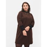 Zizzi Obleka 'DEANNA' rjava | Shoptok.si