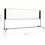  Podesiva mreža za badminton 300 x 103 x 94 - 158 cm metalna | shoptok.hr