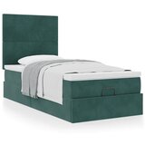 vidaXL Okvir kreveta s madracima tamnozeleni 90x200cm baršunasti | shoptok.hr