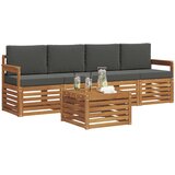  Set vanjskih sofa 5 kom. Prirodna i antracit 59 x 59 x 37 cm | shoptok.hr