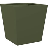 Maison Chic Vrtno korito - Greda - Cvetlični Lonec olivno zelena 40x40x40 cm jeklo, (21789631) Cene