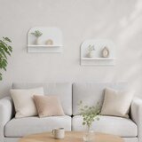  Zidna polica 2 kom. Bijela 60 x 13,5 x 37,5 cm Prerađeno drvo | shoptok.hr