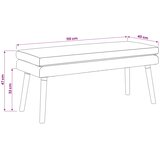  Klupa s dvostrukim slojem Svijetlo žuta 110 x 40 x 47 cm | shoptok.hr