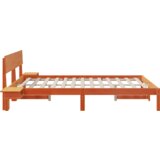  Konstrukcija postelje z vzglavjem Voskast rjav 150 x 200 cm, (5000126632) | Shoptok.si