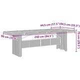 9-dijelni vrtni bistro set od poliratana s jastucima crni | shoptok.hr