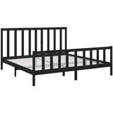  Posteljni okvir črn iz trdne borovine 200x200 cm, (20601732) | Shoptok.si