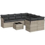  9-dijelni set vrtnih sofa od poliratana s jastucima svjetlosivi | shoptok.hr