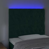  LED uzglavlje tamnozeleno 90x7x118/128 cm baršunasto | shoptok.hr