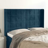  Uzglavlje s ušima tamnoplavo 147x16x118/128 cm baršunasto | shoptok.hr