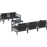 vidaXL Sjedeća garnitura za vrt 6 pcs Antracit 70 x 70.5 x 31.5 cm | shoptok.hr