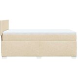  Krevet s oprugama i madracem krem 100 x 200 cm od tkanine | shoptok.hr