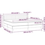  S oprugama i madracem crni 200x200 cm baršunasti | shoptok.hr
