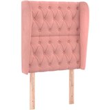  Vzglavje z ušesi roza 83x23x118/128 cm žamet, (20952952) | Shoptok.si