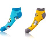Bellinda CRAZY IN-SHOE SOCKS 2x - Dedoles Short Socks 2 Pairs - Yellow - Blue - White | shoptok.hr