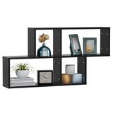  Zidna polica crna 100 x 18 x 53 cm konstruirano drvo | Eponuda.com