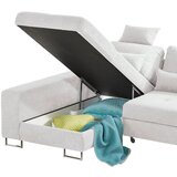 Hom`in KOTNA SEDEŽNA GARNITURA, gladka tkanina krem barve | Shoptok.si