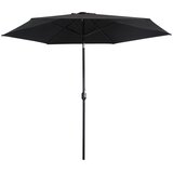 vidaXL Vrtni suncobran s metalnom šipkom 300 cm crni | shoptok.hr