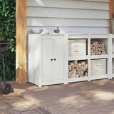 vidaXL Vrata za zunanjo kuhinjo Bela 50x9x82 cm Trdno Leseno Pine | Shoptok.si