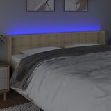  LED uzglavlje krem 183x16x78/88 cm od tkanine | Eponuda.com