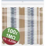 22P057 komplet metalnoslojnih otpora 1 MΩ aksijalno ožičen 0.25 W 1 % 1 Set