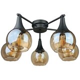  Plafonski luster STAR 5xE27/60W/230V crna/zadimljeno bež | Eponuda.com
