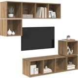 vidaXL Set TV komoda s pohranom 4 pcs hrast artisan 37 x 37 x 142.5 cm | shoptok.hr
