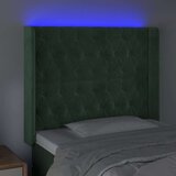  Uzglavlje tamnozeleno 93x16x118/128 cm baršunasto | shoptok.hr