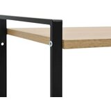 vidaXL Knjižna polica 2-nadstropna črna in hrast 52x28x59 cm | Shoptok.si