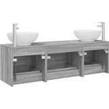  Set namještaja za kupaonicu 3 kom. Siva Sonoma 49,5 x 44,5 x 65 cm | shoptok.hr
