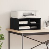 vidaXL Stojalo za tiskalnik Črna oreh 49x40x22,5 cm Inženirski les | Shoptok.si