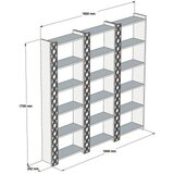 Hanah home polica za knjige city 3 walnut cream