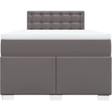  s oprugama i madracem sivi 120x200 cm od umjetne kože | shoptok.hr