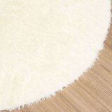 vidaXL Košata preproga krem 120x120 cm poliester | Shoptok.si