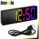 Moderna budilica led rgb usb i pokazivač temperature 16cm | shoptok.hr