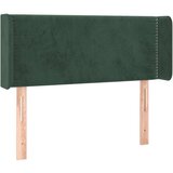  Vzglavje z ušesi temno zeleno 83x16x78/88 cm žamet | Shoptok.si