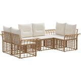  Set vanjskih sofa 6 pcs Prirodna i krema bijela Poliester | shoptok.hr