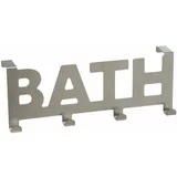 Casa Selección Kovinski obešalnik za vrata v mat srebrni barvi 32 cm Bath –