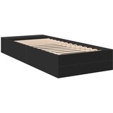  Okvir za krevet crni 90 x 190 cm od konstruiranog drva | shoptok.hr