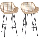  Barski stolac 2 pcs Prirodna 55 x 52 x 92 cm Ratan i čelik | shoptok.hr