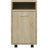  Bočni ormarić s kotačima boja hrasta 33 x 38 x 60 cm od iverice | shoptok.hr