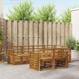  Set vanjskih sofa 7 pcs Prirodna Poliester | shoptok.hr