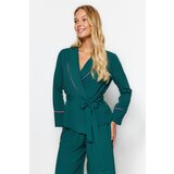 Trendyol Pajama Set - Green - Plain Cijene