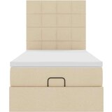 vidaXL Otomanski okvir kreveta s madraca krem 90x190cm od tkanine | shoptok.hr