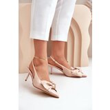 PG2 Pumps With Bow Eco Leather Beige Emirenna Cene